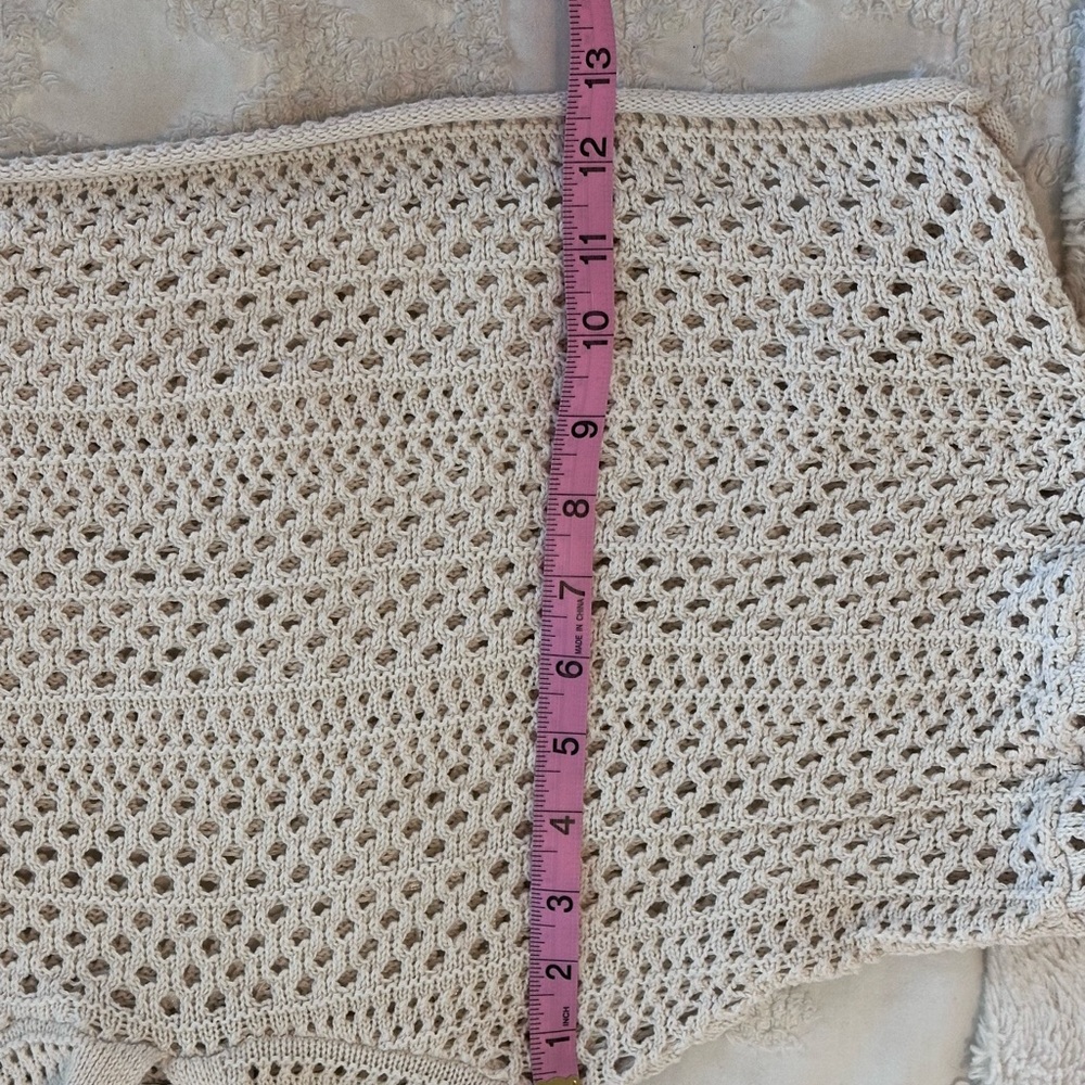 Sincerely Jules Cream Hooded Cropped Sweater XS 100% Cotton EUC - Picture 8 of 11